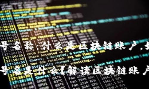 区块链的账号名称：什么是区块链账户，如何使用

区块链的账号名是什么？解读区块链账户及其重要性