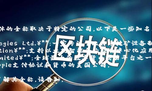 区块链公司通常有不同的名称，具体的全称取决于特定的公司。以下是一些知名区块链公司的全称示例：

1. **比特大陆（Bitmain Technologies Ltd.）**：一家专注于比特币挖矿设备制造的中国公司。
2. **以太坊（Ethereum Foundation）**：支持以太坊智能合约及去中心化应用的非营利组织。
3. **币安（Binance Holdings Limited）**：全球最大的数字货币交易平台之一，提供各种区块链和加密货币服务。
4. **Ripple Labs Inc.**：开发Ripple支付协议和货币的美国公司。

如果您有特定的区块链公司希望了解其全称，请告知。